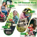 Garden Kneeler and Seat Heavy Duty - Anti-Tip Super Stable Multifunctional Gardening Stool Bench,Wide 12.7" Pads,Foldable Ergonomic Handles for Seniors Women Men Pain-Free Weeding,Planting Yard Work by GreenHaven Gardens