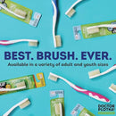 MOUTHWATCHERS Soft Flossing Toothbrushes, Value Pack of 4, Red, Manual Toothbrush for Adults, Ultra Clean, Good for Sensitive Teeth and Gums, by Dr. Plotka's by CozyNest Decor