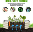 SnugNiture Galvanized Raised Garden Bed Outdoor, 2 Pcs 4x2x1ft Oval Metal Planter Box for Planting Plants Vegetables, White by GreenHaven Gardens