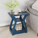 End Tables Living Room, End Table end Table with Charging Station and USB,Navy Blue Side Table, Nightstand for Bedroom,3 Tier End Table with Storage Shelf for Living Room by CozyNest Decor