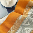 Boho Muslin Blanket for Adults 4-Layer Gauze 80 x 90 Inches Soft Cozy 100% Cotton Cooling Blanket Geometric Farmhouse Decor for Sofa Bed Coverlet Both Sides (Boho-G-Yellow, 80 x 90 in) by CozyNest Decor