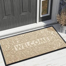 Yimobra Door Mat Indoor Outdoor Entrance, Non Slip Welcome Front Doormats, Heavy Duty Rubber Backing, Stain and Fade Resistant, Low Profile, Easy Clean Patio Garage Floor Mats, 47 x 32, Beige by CozyNest Decor