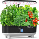 Hydroponics Growing System Kit, 16 Pods Indoor Garden with 28W Full Spectrum LED Grow Light, Auto Timer, 3 Smart Light Modes, 8L Large Herb Garden, Ideal Gardening Gift for Women, Men (Black) by GreenHaven Gardens