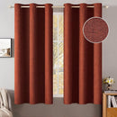 MIULEE Linen Curtains Soild 100% Blackout Thermal Insulated Burnt Orange Fall Curtains Grommet Room Darkening Curtains & Drapes for Living Room Bedroom Nursery 42 x 63, Rust Terracotta (2 Panels) by TinyTreasures Baby Boutique
