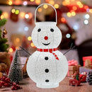 Christmas Decorations Snowman Solar Lantern - Snowman Solar Hanging Lantern Outdoor Waterproof , Metal Standing Solar Powered LED Lantern Decorative Lights for Outside Garden Yard Porch - White by GreenHaven Gardens