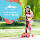 Hurtle 3-Wheeled Scooter for Kids - Wheel LED Lights, Adjustable Lean-to-Steer Handlebar, and Foldable Seat - Sit or Stand Ride with Brake for Boys and Girls Ages 1-14 Years Old by TinyTreasures Baby Boutique