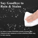 Outdoor Chair Cushions Set of 2 for Patio Furniture 24x24x4 Inch Waterproof Patio Chair Cushion 3 Year Color Fastness Square Elastic Foam Garden Couch Pads with Ties and Handle,Black by GreenHaven Gardens