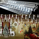 Meteor Shower Lights Christmas Lights Outdoor 24-Tube 576LEDs Snow Falling Rain Cascading Icicle Lights for Xmas Tree Christmas Decorations Wedding Party Holiday Garden Decor, UL Plug White by GreenHaven Gardens
