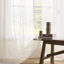 Joydeco Sheer Curtains 72 Inches Long, White Curtains for Living Room 2 Panels Set, Window Curtains Privacy Assured with Light Filtering(W52 x L72 Inch,Pure White) by CozyNest Decor