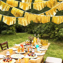 Gold Tassel Banner Double Sided Metallic Fabric Pennant Bunting Flag Garland for Graduation Birthday Anniversary Bachelorette Engagement Wedding Bridal Shower Baptism Hen Party Decorations Supplies by GreenHaven Gardens