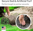 Pinnacle Mercantile USA Made 50 Pack Garden Landscape Staples Weed Barrier Fabric Stakes Galvanized 6 inch Pins Anti Rust Sod Staple 11 Gauge Steel by CozyNest Decor
