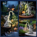 GIGALUMI Solar Garden Decor Watering Elephant Statues Outdoor, Birthday Gifts for Women Mom Grandma Senior Elder, Elephant Ornament for Balcony, Garden, Patio, Yard, Lawn (Constant Lights Only) by GreenHaven Gardens
