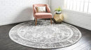 Unique Loom Rosso Collection Vintage, Traditional, Bohemian, Geometric, Distressed, Southwestern Area Rug, 8' 0" x 8' 0", Gray/Ivory by CozyNest Decor