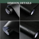 Dimoon 118''x17.7'' Black Peel and Stick Wallpaper Contact Paper Modern Self Adhesive Wall Paper Removable Renter Friendly Textured Solid Color Shelf Cabinet Vinyl Roll (118''x17.7'',Black) by GreenHaven Gardens