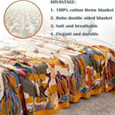 MSGKV Boho Throw Blanket for Couch and Sofa Cotton Cover for Living Room Floral Throw Cozy Blankets (D-Flower and Butterfly, 50" x 60"(Throw)) by CozyNest Decor