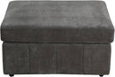 Ottoman Rectangular Storage Ottoman Bench, Flannel Footrest Stool Footstool with Lid for Living Room, Bedroom, Entryway, Gray, 38"x29"x22" by CozyNest Decor