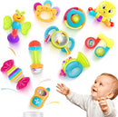 iPlay, iLearn 10pcs Baby Rattles Toys Set, Infant Grab Shake Rattle, Easy Hold Sensory Teether, Babies Development Learning Music Toy, Newborn Shower Birthday Gift 1 2 3 4 5 6 7 9 10 12 Month Boy Girl by TinyTreasures Baby Boutique
