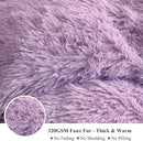 XeGe Luxury Faux Fur Bed Blanket, Soft 60x90 Lavender Fluffy Throw, Shaggy Plush Decorative Couch Blanket, Cute Furry Fuzzy Throw for Bed Bedroom Living Room Light Purple, 60x90 by CozyNest Decor