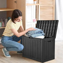 YITAHOME 30 Gallon Deck Box Outdoor Storage Box, Waterproof Resin Package Delivery and Storage Box with Lockable Lid for Patio Furniture Cushions, Pool Accessories, Garden Tools, Black by GreenHaven Gardens