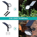 Nekteck Solar Lights Outdoor,10 LED Landscape Spotlights Powered Wall Lights 2-in-1 Wireless Adjustable Security Decoration Lighting for Yard Garden Walkway Porch Pool Driveway (2 Pack, Warm White) by GreenHaven Gardens