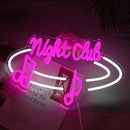 LISIGNVE Night Club Neon Sign Dimmable Switch Led Bar Sign Neon Light for Wall Decor USB Powered Music Light Up Sign for Bar Club Party Pub Music Station(16.5 * 9.8 In) by CozyNest Decor