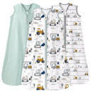 Baby Sleep Sack 18-24 Months 0.5 Tog Wearable Blanket Baby, 3 Pack 100% Cotton Lightweight Sleeping Sack with 2-Way Zipper for Infant Toddler Excavator by TinyTreasures Baby Boutique