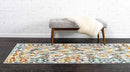 Unique Loom Rosso Collection Vintage, Geometric, Bohemian, Traditional, Distressed, Southwestern Area Rug, 2' 0" x 6' 0", Multi/Ivory by CozyNest Decor