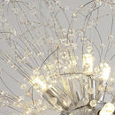Modern Farmhouse Chandelier, Sputnik Crystal Beaded Pendant Lamp, Round Sunflower Chrome Hanging Light Fixtures for Dining Room Foyer Bedroom Kitchen Island (Chrome 12Lights) by CozyNest Decor