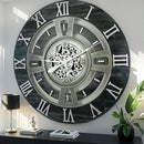 The Gears Clock Real Moving Gear Wall Clock England Line (Vintage Black, 24 inches (60 cm)) by CozyNest Decor