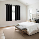 MIULEE Black Blackout Curtains - Bedroom Window Treatment Curtains Thermal Insulated Room Darkening Drapes for Living Room Kitchen Grommet Top Light Blocking Drapery, 40 x 48 Inches Long, 2 Panels by TinyTreasures Baby Boutique