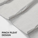 Joydeco Pinch Pleated Linen Curtains for Living Room, 100% Blackout Curtains 84 inches Long 2 Panel Thermal Insulated Pinch Pleat Drapes(Ivory,40'' Wx84'' L) by CozyNest Decor