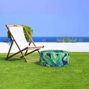 LVTXIII Inflatable Stool Ottoman Footrest with Handle, All Weather Foot Rest, Indoor or Outdoor Use for Home Patio Garden and Camping, D21 x H9, Hanalei Lagoon by CozyNest Decor