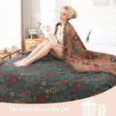 Boho Throw Blanket for Bed - 100% Pure Cotton Ultra Soft Rustic Quilt - Farmhouse Decor Bed Blankets, All Season Rustic Throw for Sofa Couch Chair(91''x 98'', Floral) by CozyNest Decor