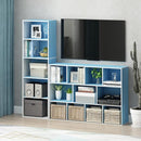 Furinno Luder Bookcase / Book / Storage , 5-Tier, White / Light Blue by TinyTreasures Baby Boutique