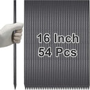 VVOKGO Rebar Stakes 16 Inches Ground Concrete Form Stakes (54pcs), Straight Metal Spikes Heavy Duty with Chisel Point End, 5/16" Diameter Steel Anchors for Fence, Concrete Timber, Garden Plants, Black by CozyNest Decor