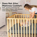 Waterproof Crib Mattress Protector Cover Fitted - 2-Pack Quiet Baby Crib Mattress Pad Sheets, 52" x 28" Soft Quilted Cotton Baby Sheet, Machine Washable, Easy Fit, Durable (Granite/Mavy) by TinyTreasures Baby Boutique