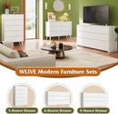 WLIVE 5 Drawer Dresser for Bedroom, Tall Wood Dresser, White Dressers Storage Organizer with Sturdy Metal Handle, Chest of Drawers for Living Room, Hallway, Closet by CozyNest Decor
