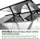 8x16 FT Polycarbonate Aluminum Greenhouse Kit, Outdoor Walk-in Green House with Adjustable Roof Vents and Lockable Door, Backyard Garden in Winter, Gray by GreenHaven Gardens