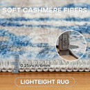 8x10 Area Rugs for Living Room Rug Washable: Modern Large Rug for Dining Room Bedroom Carpet Non Slip 8 by 10 Indoor Abstract Nursery Home Office Blue White by TinyTreasures Baby Boutique