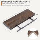 Fun Memories Handcrafted European Pine Floating Shelves Wall Mounted Set of 2 - Natural Rustic Wooden Wall Shelf - Storage Shelf for Living Room Farmhouse - Dark Walnut - 16Inch by CozyNest Decor