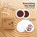 2-Pack Round Inkless Baby Hand and Footprint Kit - Mess Free Ink Pad for Newborn Keepsake, Dog Nose & Paw Print Kit, Clean Touch Ink Pad for Baby Hand & Footprints, Ideal New Mom Gifts (Auburn) by TinyTreasures Baby Boutique
