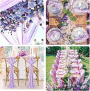 Sioloc 10 Pack Lilac Purple Lavender Cheesecloth Table Runner Fall Autumn Decor for Home 10ft Table Cloth for Tea Wedding Birthday Party Baby Bridal Shower Halloween Thanksgiving by CozyNest Decor