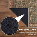 Keen Home Design 2x12 Rug - Machine Washable Runner with Non-Slip Backing, Ideal for Hallway, Entryway, Kitchen, Laundry Room - Vintage, Easy Clean, Durable, Low Pile Rug - (2'6" x 12')