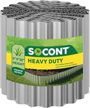 Corrugated Metal Garden Edging, 10"×20Ft Durable Landscape Border for Garden, Lawn, Flower Beds and Paver Edging (Silver) by GreenHaven Gardens