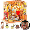 Rolife DIY Miniature House Kit Sam's Study, Tiny House Kit for Adults to Build, Mini House Making Kit with Furnitures, Halloween/Christmas Decorations/Gifts for Family and Friends (Sam's Bookstore) by TinyTreasures Baby Boutique