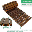RELIANCER 8' Wooden Garden Pathway,Outdoor Roll Out Cedar Straight Walkway,Patio Path Decorative Garden Boardwalk Walkways,Weather-Resistant Roll Up Beach Wood Road Floor,Wedding Party Pathways by GreenHaven Gardens