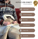 LATITUDE ZERO, Alpaca Wool Throw Blanket | Warm, Ultra-Soft, Breathable, Non-Itchy Blanket-Throw | Hypoallergenic and Beautiful Fabric (Brick Red) by CozyNest Decor