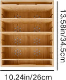 Natural Bamboo Storage Tray with 5 Custom Dividers, Deep Drawer Organizer for Kitchen, Small Cabinets, Home Office & Living Room by CozyNest Decor
