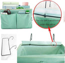 2-Pack Bedside Caddy Bedside Hanging Storage Basket Multi-Function Organizer Caddy for Bunk and Hospital Beds Dorm Rooms Bed Rails, Can be Placed Glasses Books Mobile Phones（2pcs Green） by CozyNest Decor