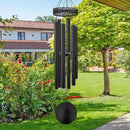 ASTARIN 48'' Wind Chimes for Outside Deep Tone - Large Windchimes with 6 Heavy Tubes, Outdoor Memorial Chimes Outdoor for Garden Hanging Décor,Sympathy Gifts，Black by CozyNest Decor